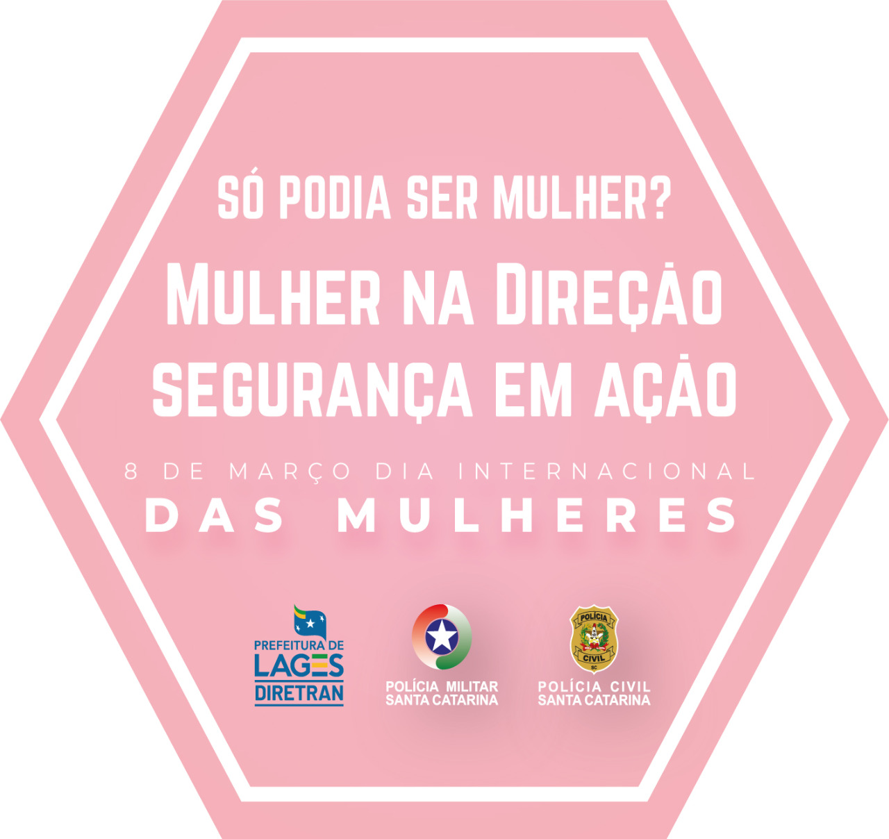 Prefeitura de Lages Blitz visa destacar o devido respeito para com as mulheres condutoras de veículos