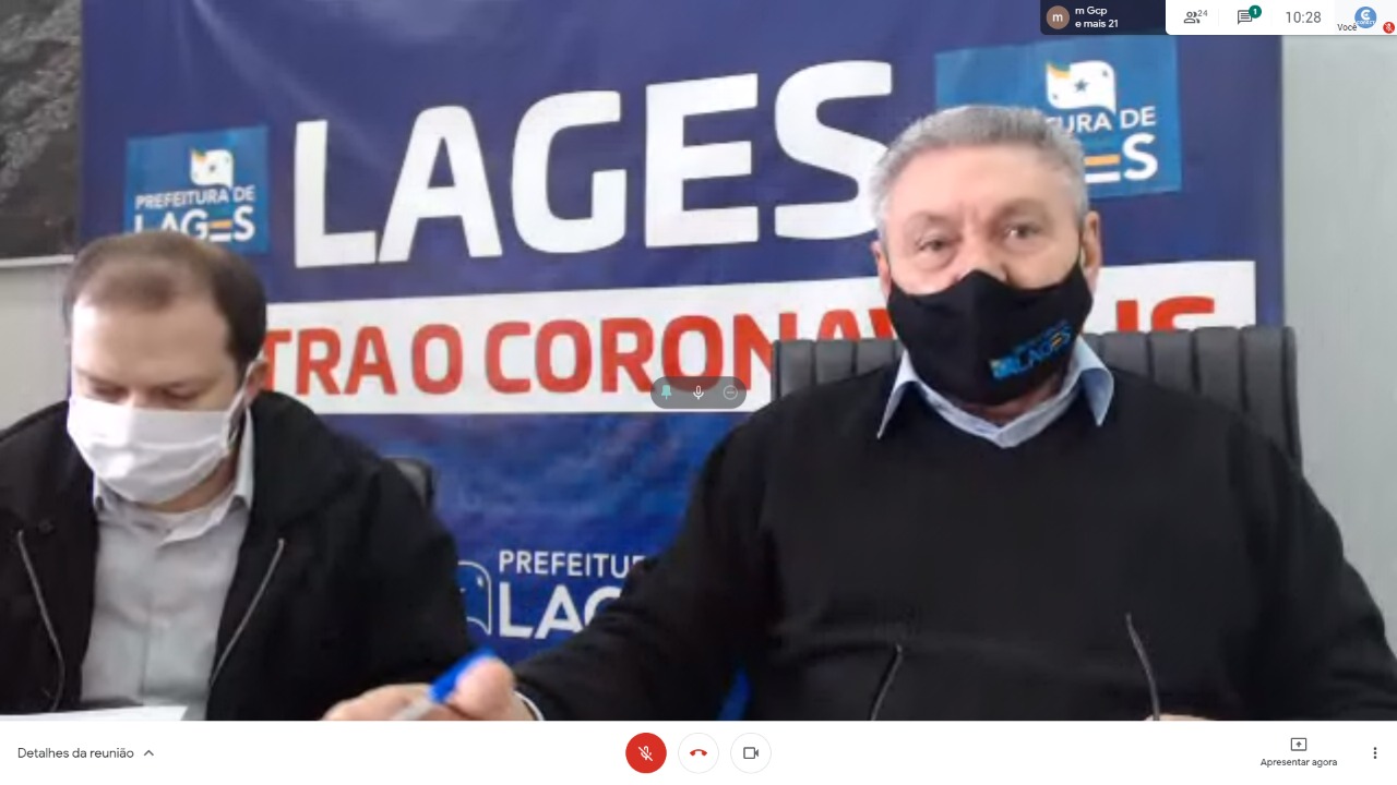 Prefeitura de Lages Coronavírus: Gabinete Emergencial faz avaliações da pandemia por videoconferência