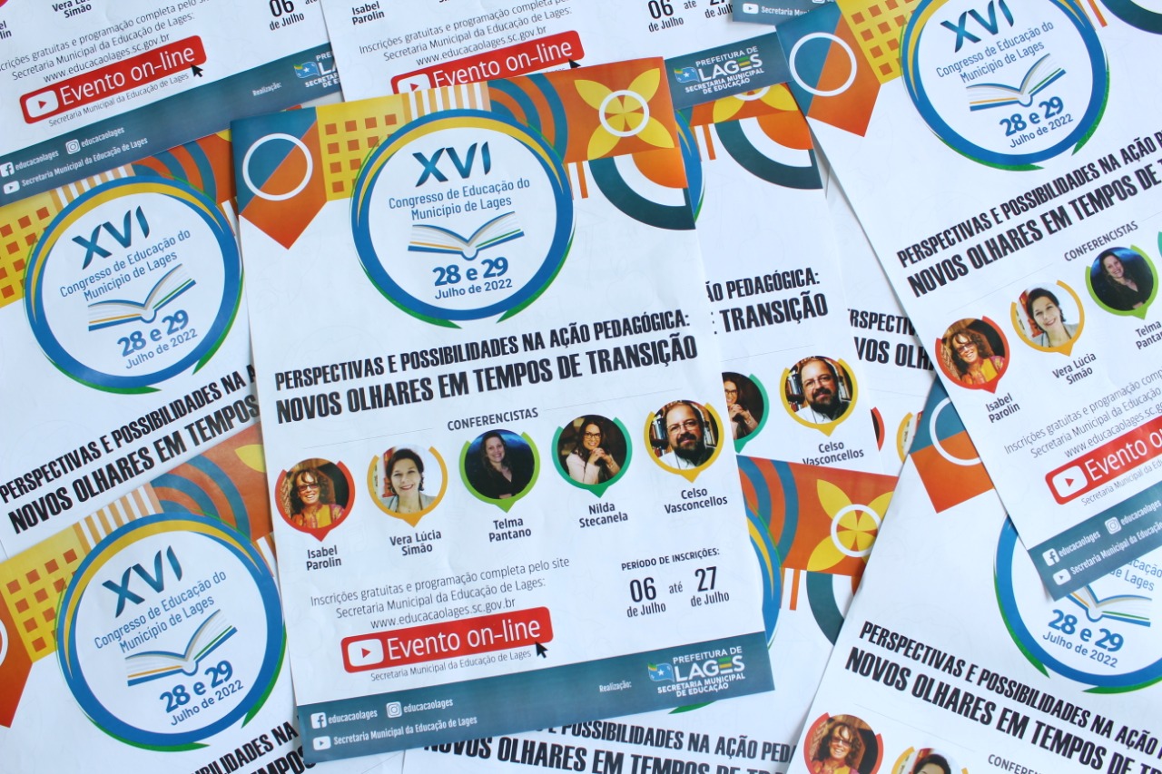 Prefeitura de Lages  Inscrições para o XVI Congresso de Educação do Município de Lages encerram nesta quarta-feira, 27 de julho