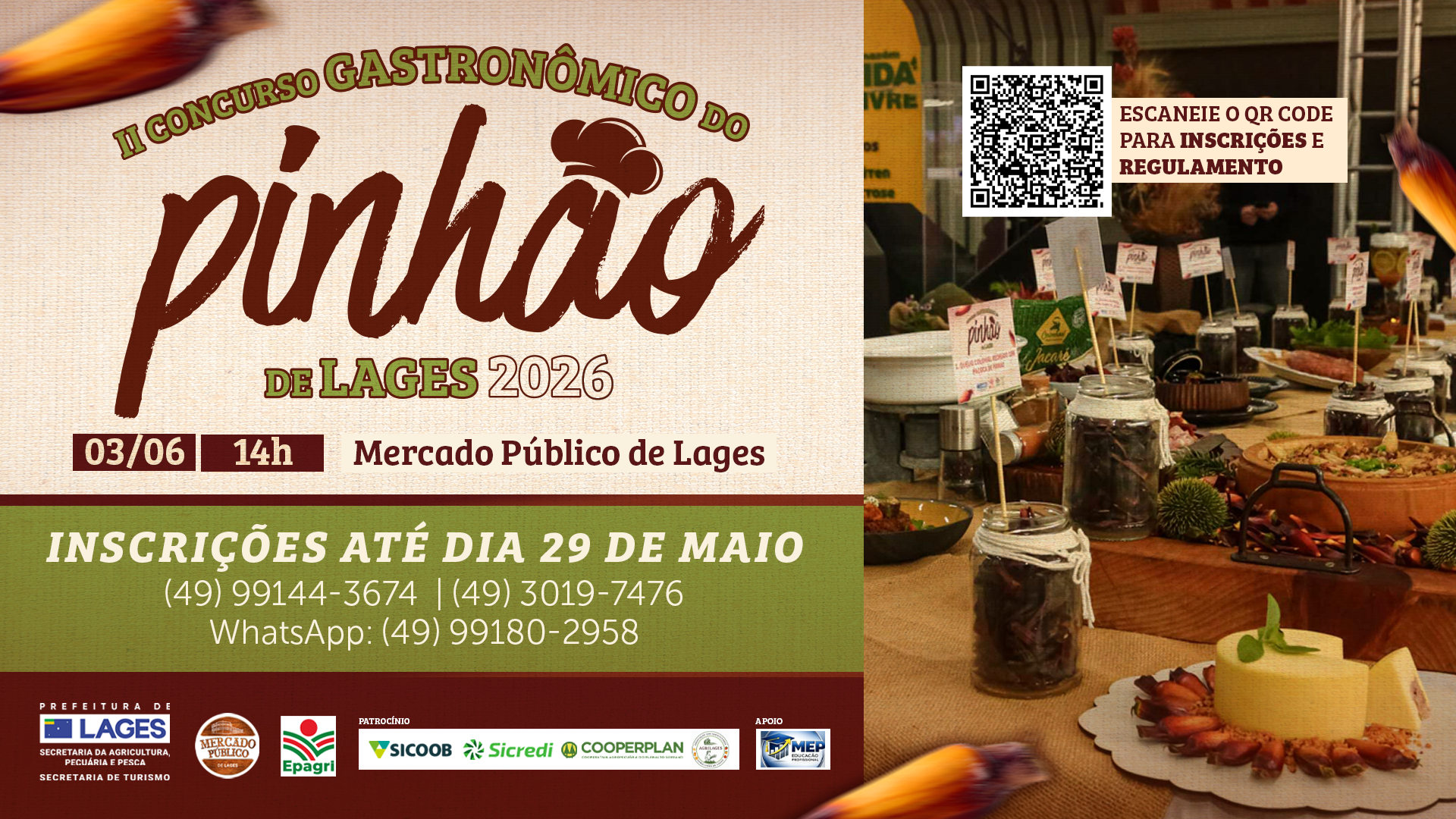 Prefeitura de Lages II Concurso Gastronômico do Pinhão será realizado dia 3 de junho no Mercado Público Municipal