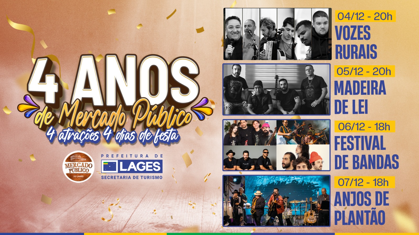 Prefeitura de Lages Lages comemora o aniversário do Mercado Público com muitas atrações