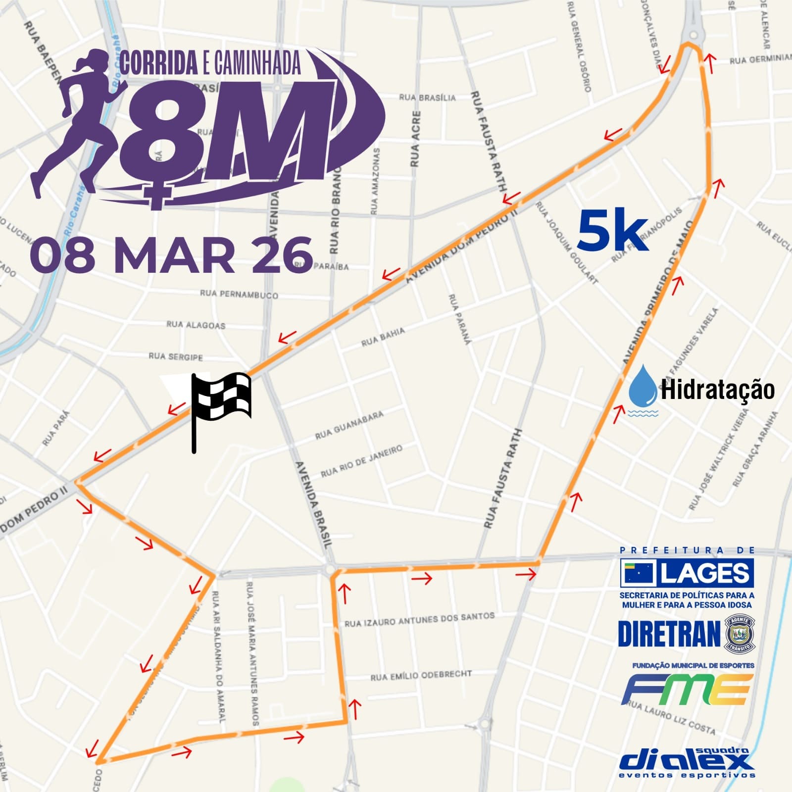 Prefeitura de Lages Corrida e Caminhada 8M garantirão premiações às participantes
