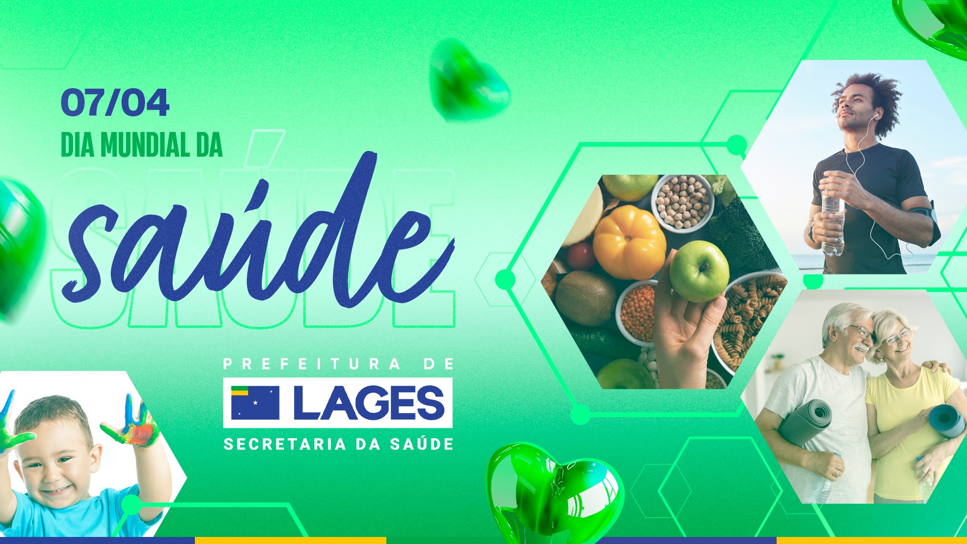 Prefeitura de Lages Dia Mundial da Saúde com serviços, vacinação e aulão de ritmos em Lages