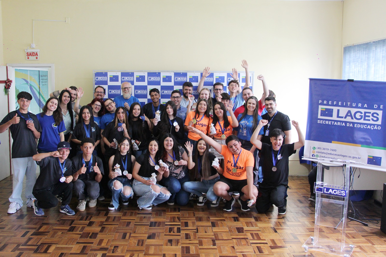 Prefeitura de Lages Secretaria da Educação premia estudantes vitoriosos nas Olímpiadas Brasileiras de História e de Geografia de 2025