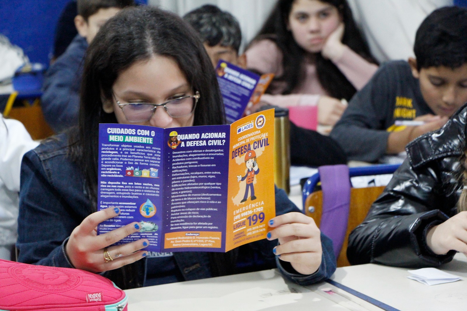 Prefeitura de Lages Projeto Defesa Civil nas Escolas já orientou mais de 700 crianças e estudantes do Sistema Municipal de Educação em Lages