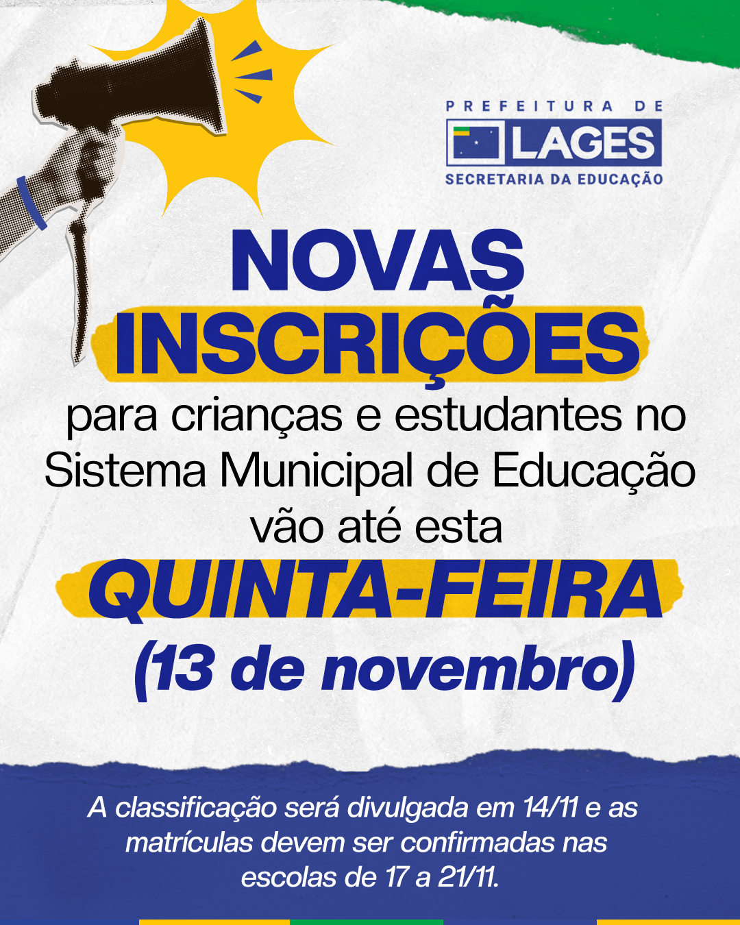 Prefeitura de Lages Secretaria da Educação já realizou mais de 2.400 inscrições para novos estudantes nas Unidades de Ensino municipais