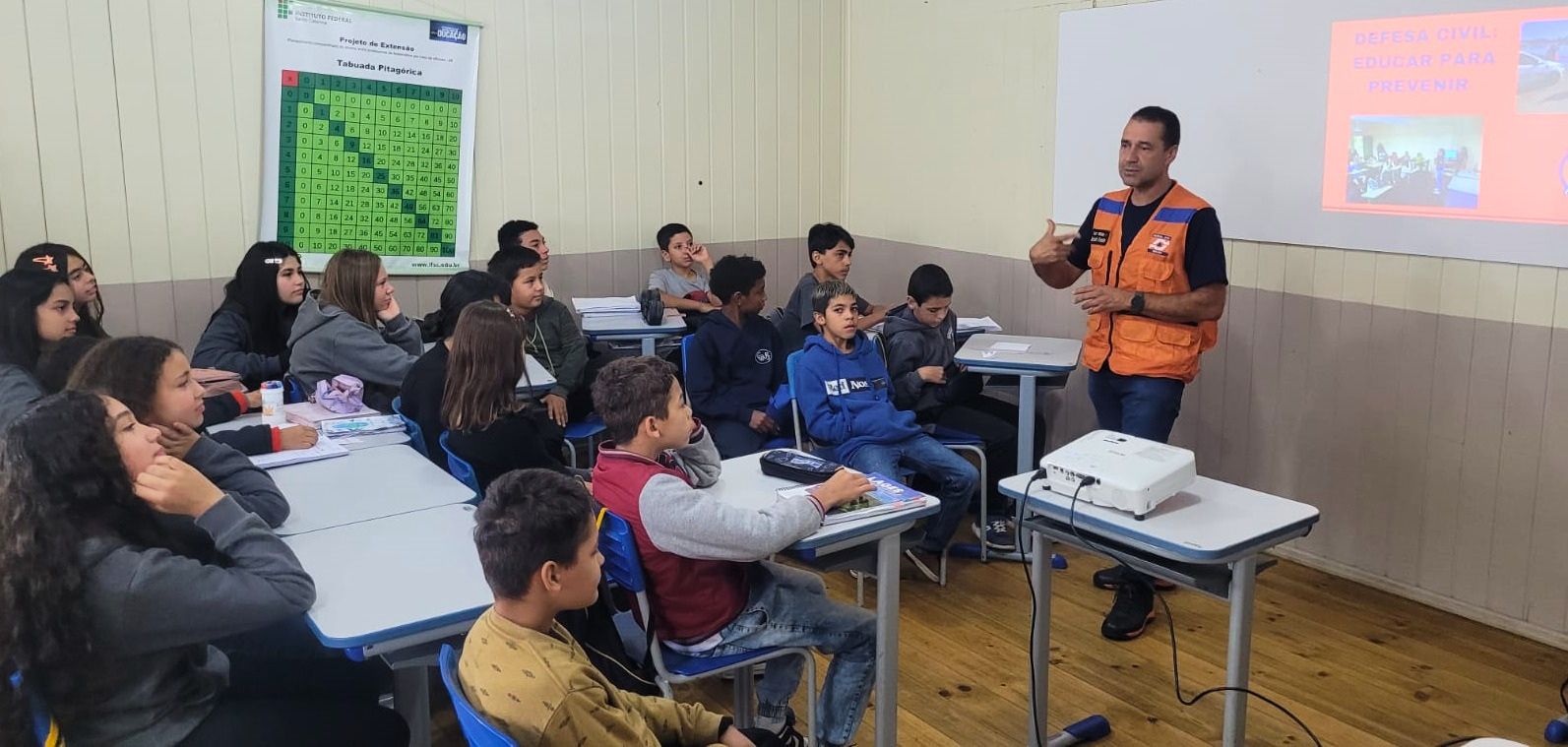 Prefeitura de Lages Projeto Defesa Civil nas Escolas já alcança cerca de 200 estudantes em uma semana em Lages