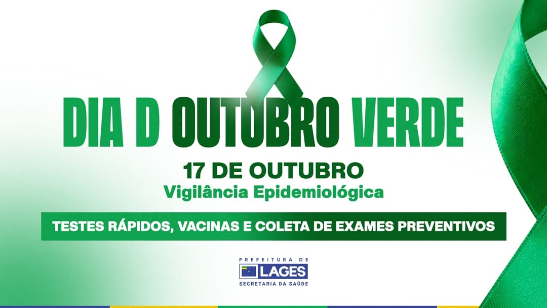 Prefeitura de Lages Dia D do Outubro Verde oferece testes rápidos, vacinas e coleta de exames em Lages neste sábado