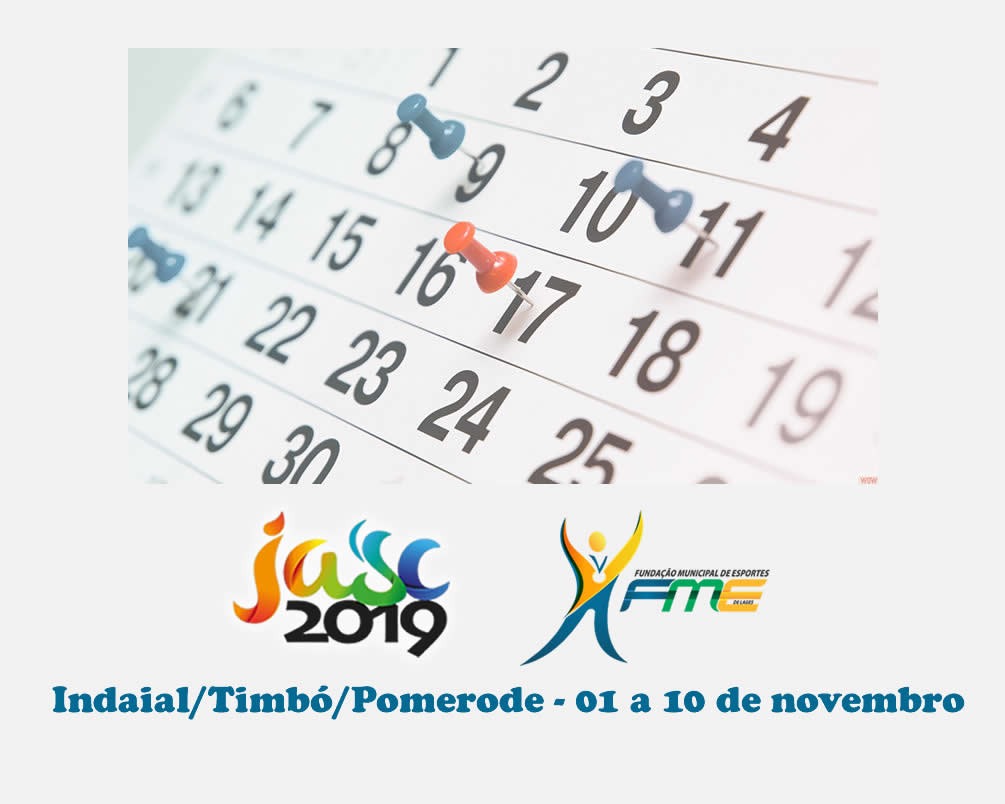 Prefeitura de Lages Definidos os dias e horários das partidas de Lages nos Jasc 2019