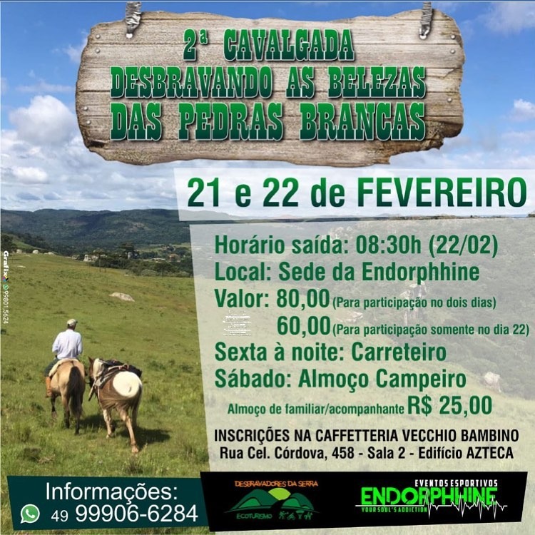 Prefeitura de Lages Turismo: cavalgada é opção de lazer durante o feriadão de Carnaval