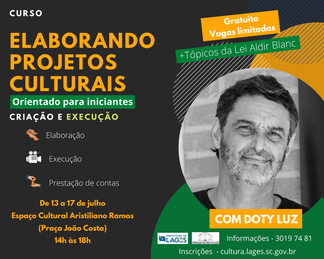 Prefeitura de Lages Fundação Cultural de Lages oferece curso de produção de projetos culturais