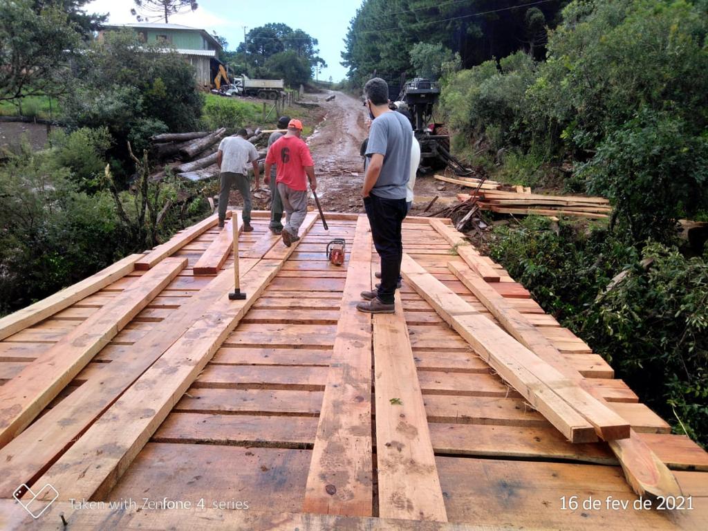 Prefeitura de Lages Parceria PPP reconstrói ponte do Bodegão, na Coxilha Rica