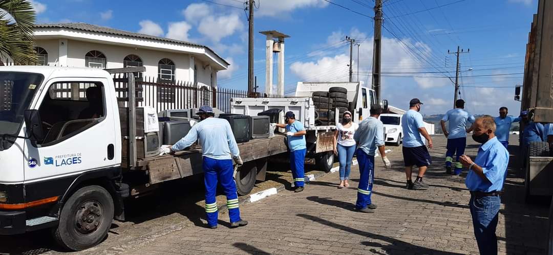 Secretaria de Serviços Públicos promove a primeira coleta de materiais eletrônicos e de pneus de 2021