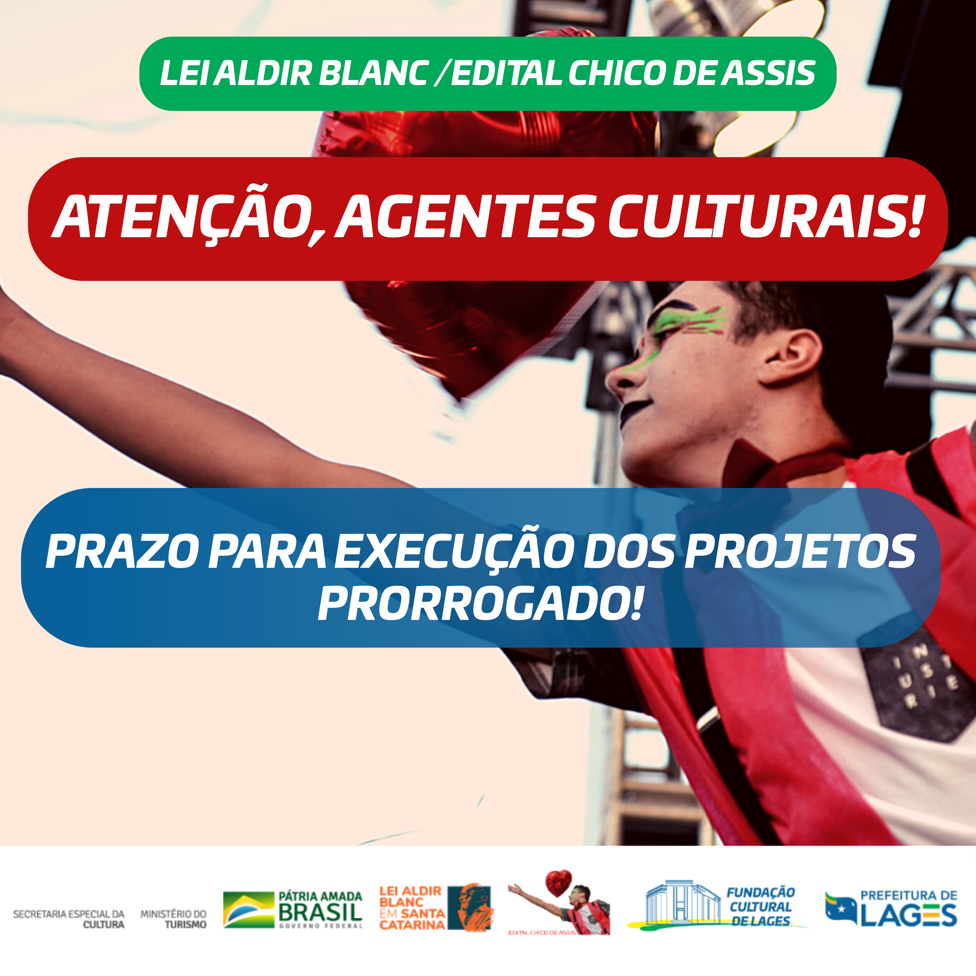 Prefeitura de Lages Fundação Cultural publica resolução de prorrogação em mais 30 dias de prazo para execução de projetos do Edital Chico de Assis 