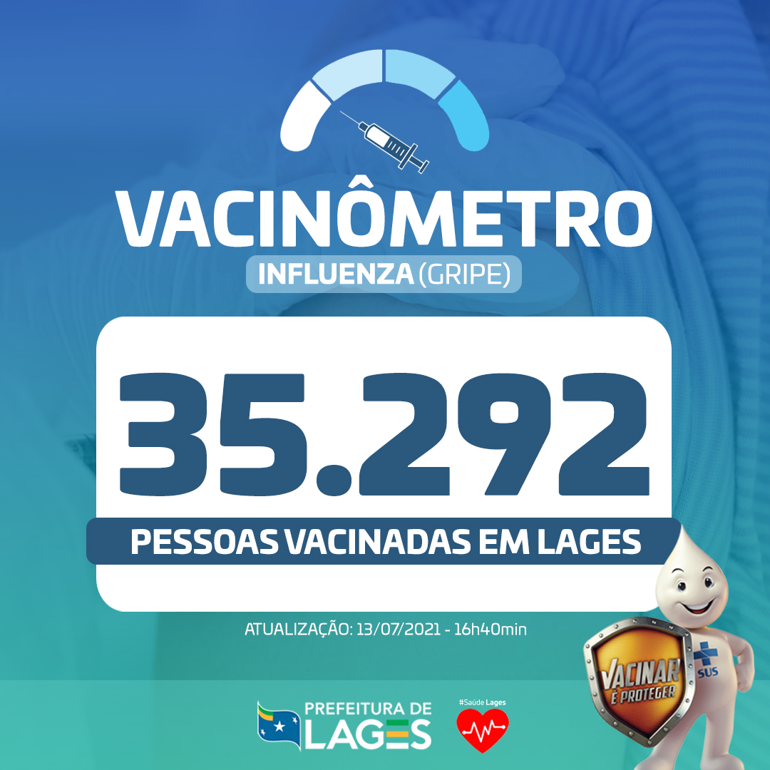Prefeitura de Lages Mais de 35 mil lageanos imunizados contra a gripe