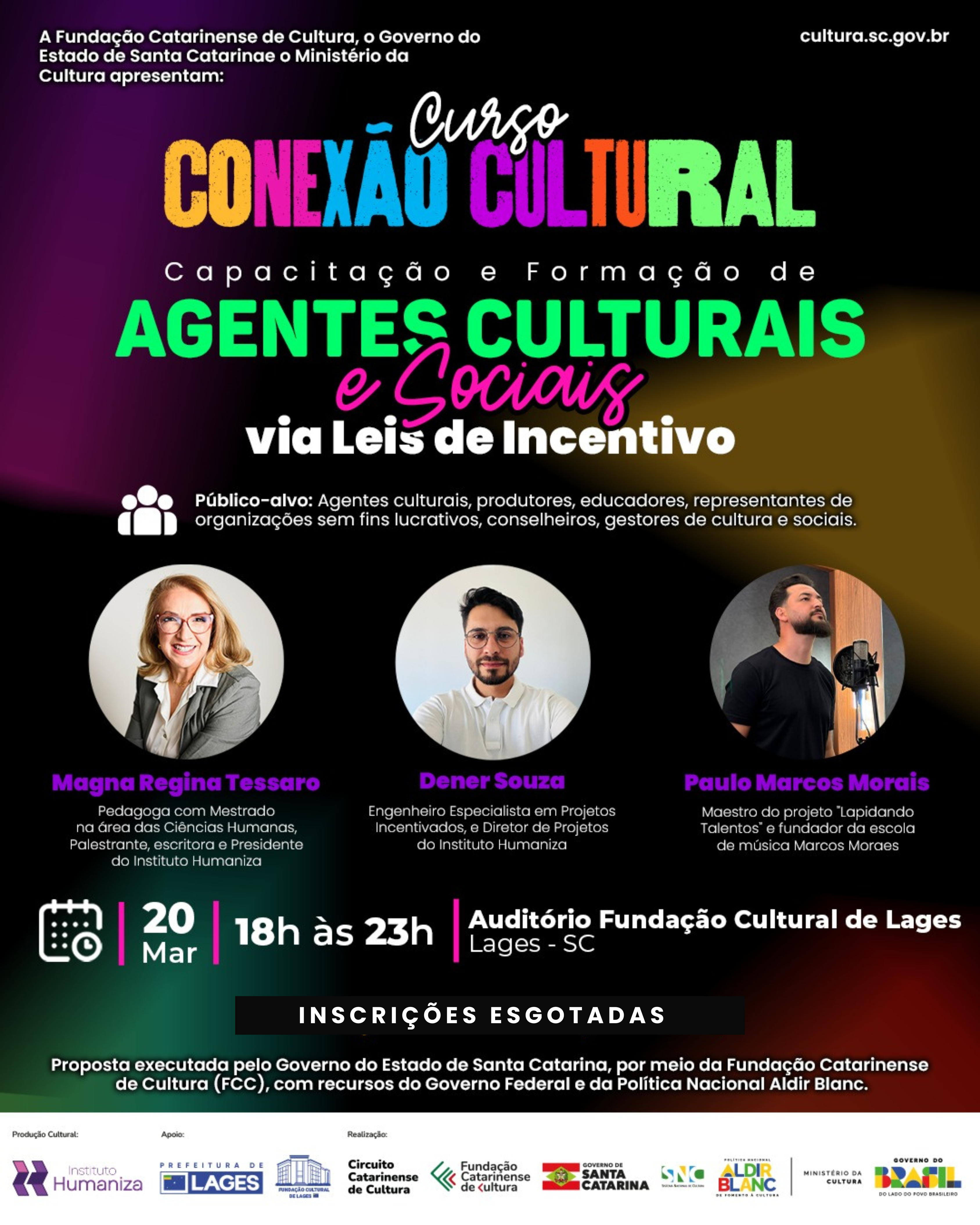 Prefeitura de Lages Curso com foco na elaboração de projetos socioculturais ocorre na Fundação Cultural de Lages nesta sexta-feira (20 de março)