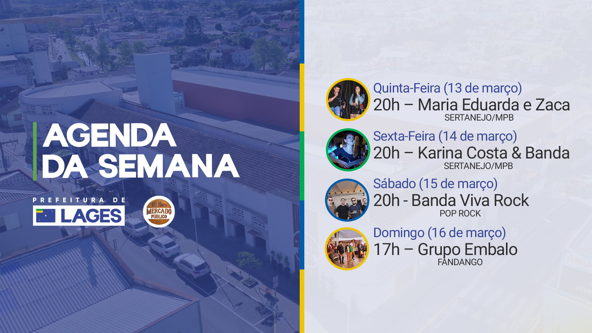 Prefeitura de Lages Música e Tradição: programação do Mercado Público agrada todos os gostos