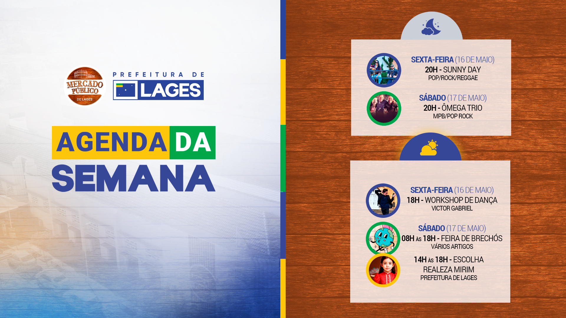 Prefeitura de Lages Agenda da Semana: Diversidade cultural movimenta o Mercado Público com programação especial