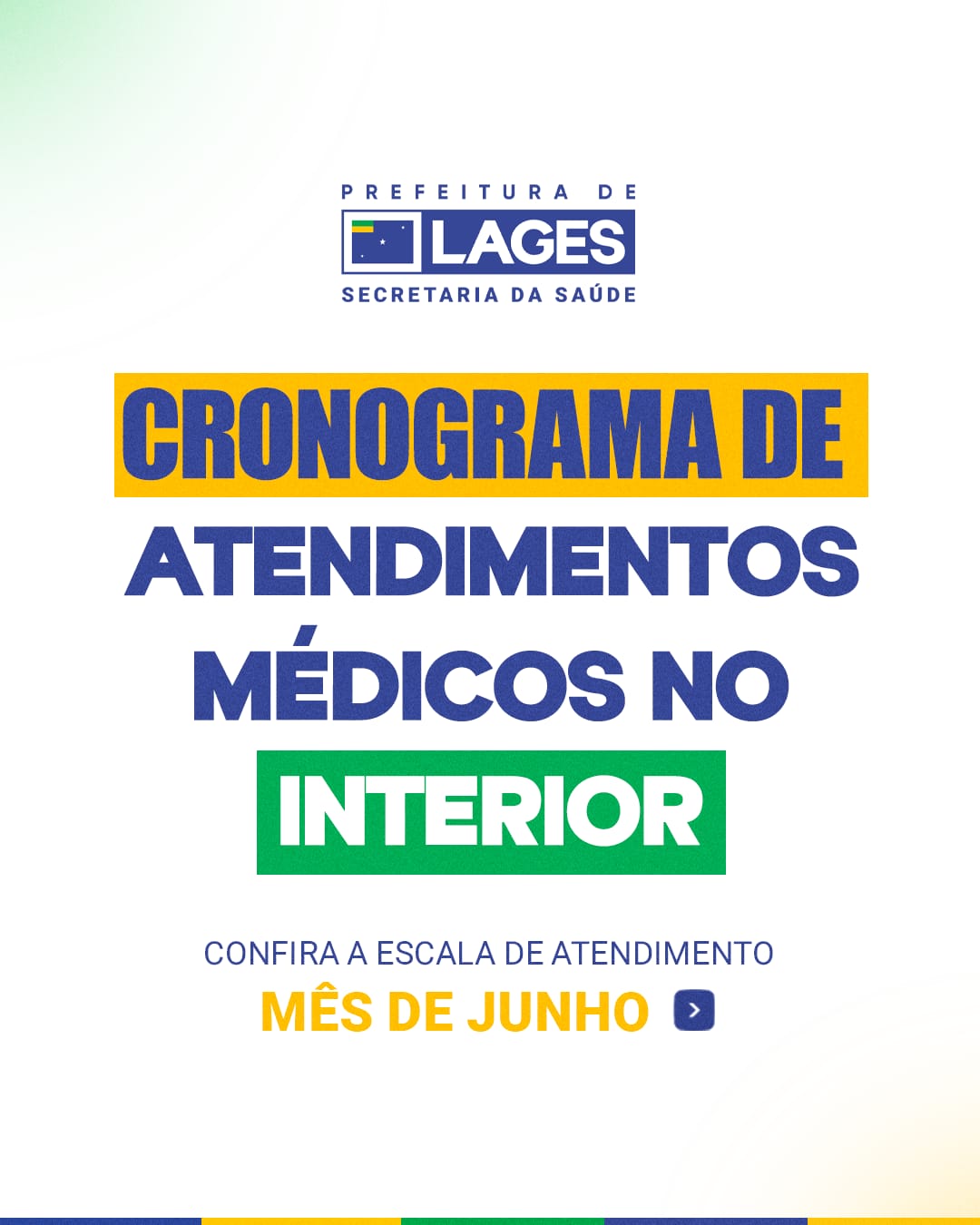 Prefeitura de Lages Secretaria da Saúde divulga calendário de atendimento médico para o interior no mês de junho