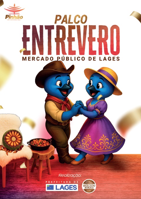 Prefeitura de Lages Palco Entrevero do Mercado Público terá atrações diárias durante a Festa do Pinhão