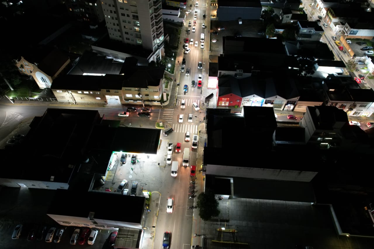 Prefeitura de Lages Seplam e Diretran utilizam drone para estudo de tráfego e mobilidade urbana