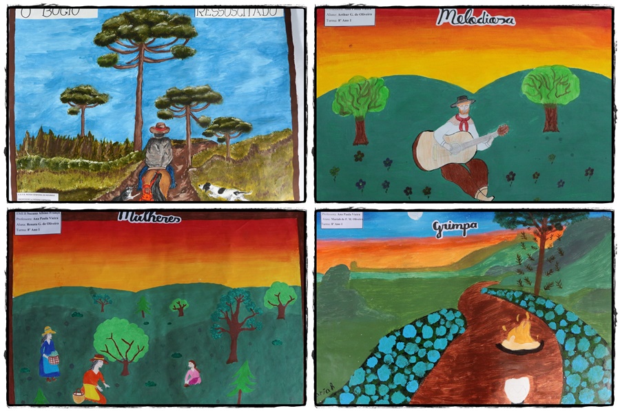 Prefeitura de Lages Estudantes fazem verdadeiras obras de arte inspiradas nas letras das músicas da Sapecada