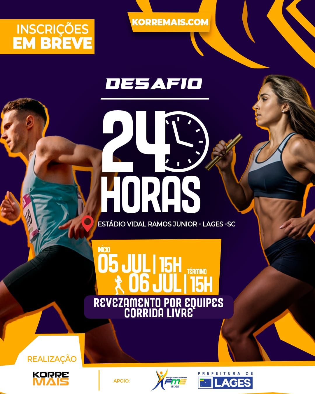 Prefeitura de Lages Corrida Desafio 24H promete testar limites em Lages