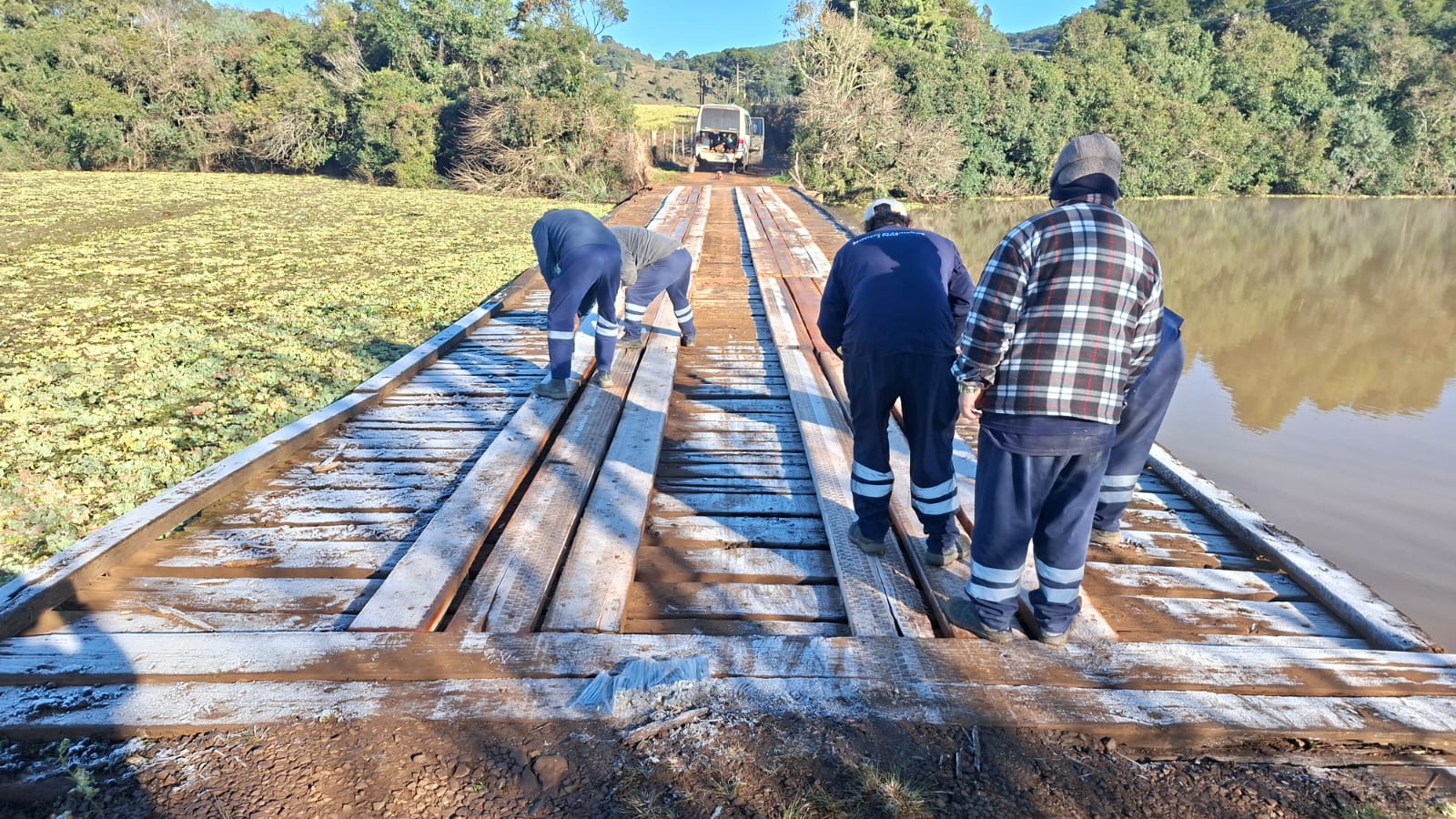 Prefeitura de Lages Ponte da Ilhota do Salto já está liberada para o tráfego