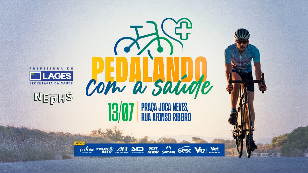 Prefeitura de Lages “Bóra” cuidar do corpo e da mente?! Projeto Pedalando com a Saúde terá sua 1ª edição de 2025 no dia 13 de julho, um domingo com temperaturas amenas neste inverno serrano