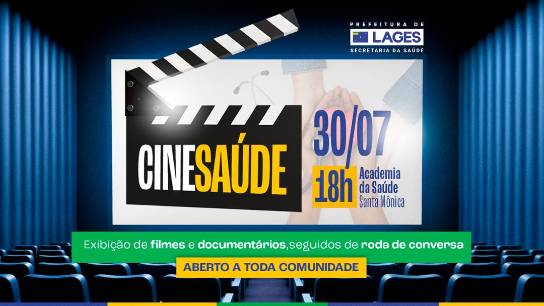 Prefeitura de Lages Projeto Cine Saúde exibirá documentário na Academia da Saúde do bairro Santa Mônica