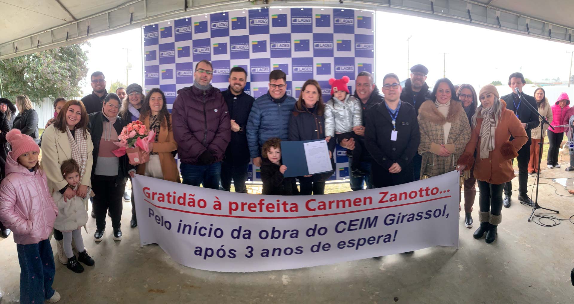 Prefeitura de Lages Educação: Prefeitura de Lages assina Ordem de Serviço que autoriza a execução das obras do novo Ceim Girassol