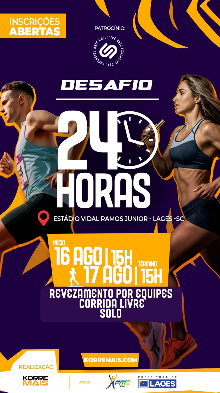 Prefeitura de Lages Corrida Desafio 24H promete testar limites em Lages