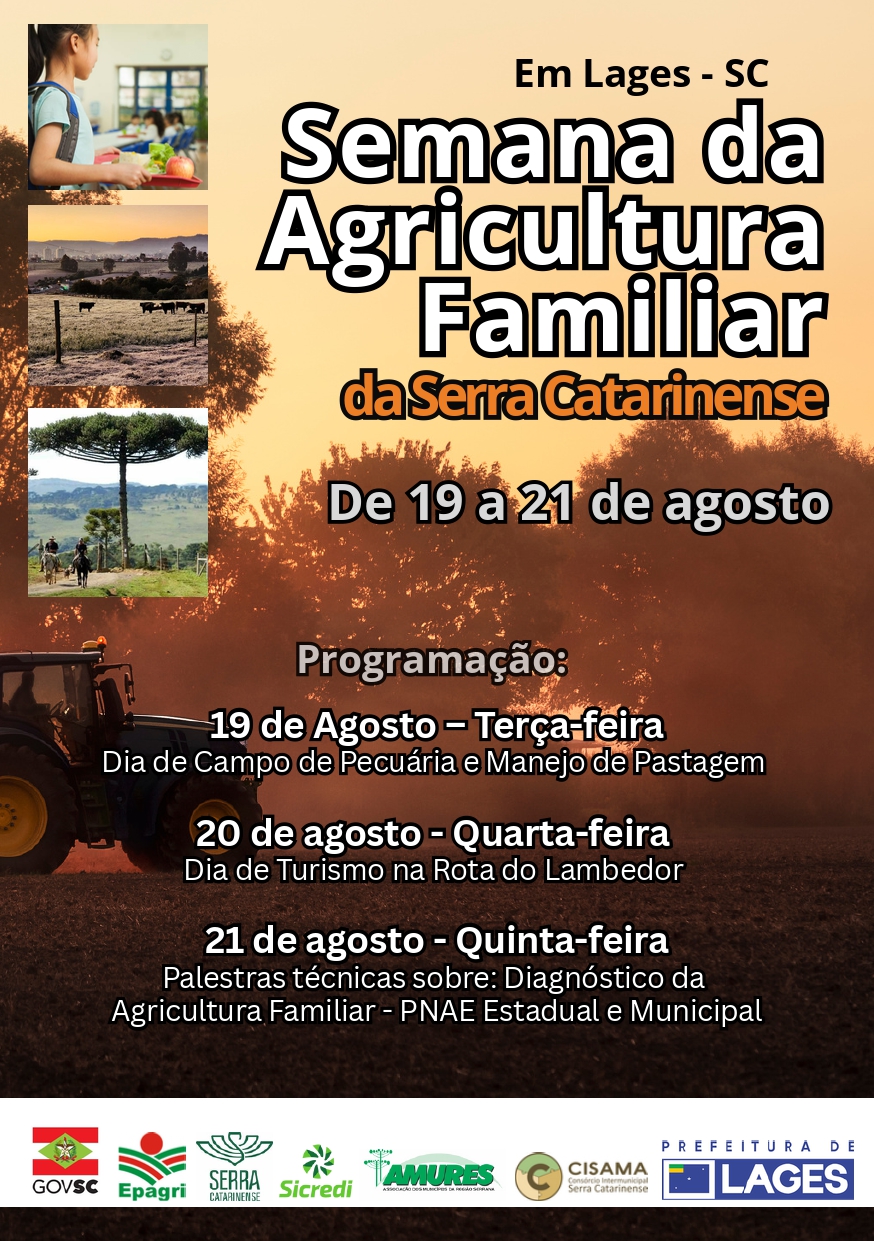 Prefeitura de Lages Começa nesta terça-feira a Semana da Agricultura Familiar da Serra Catarinense