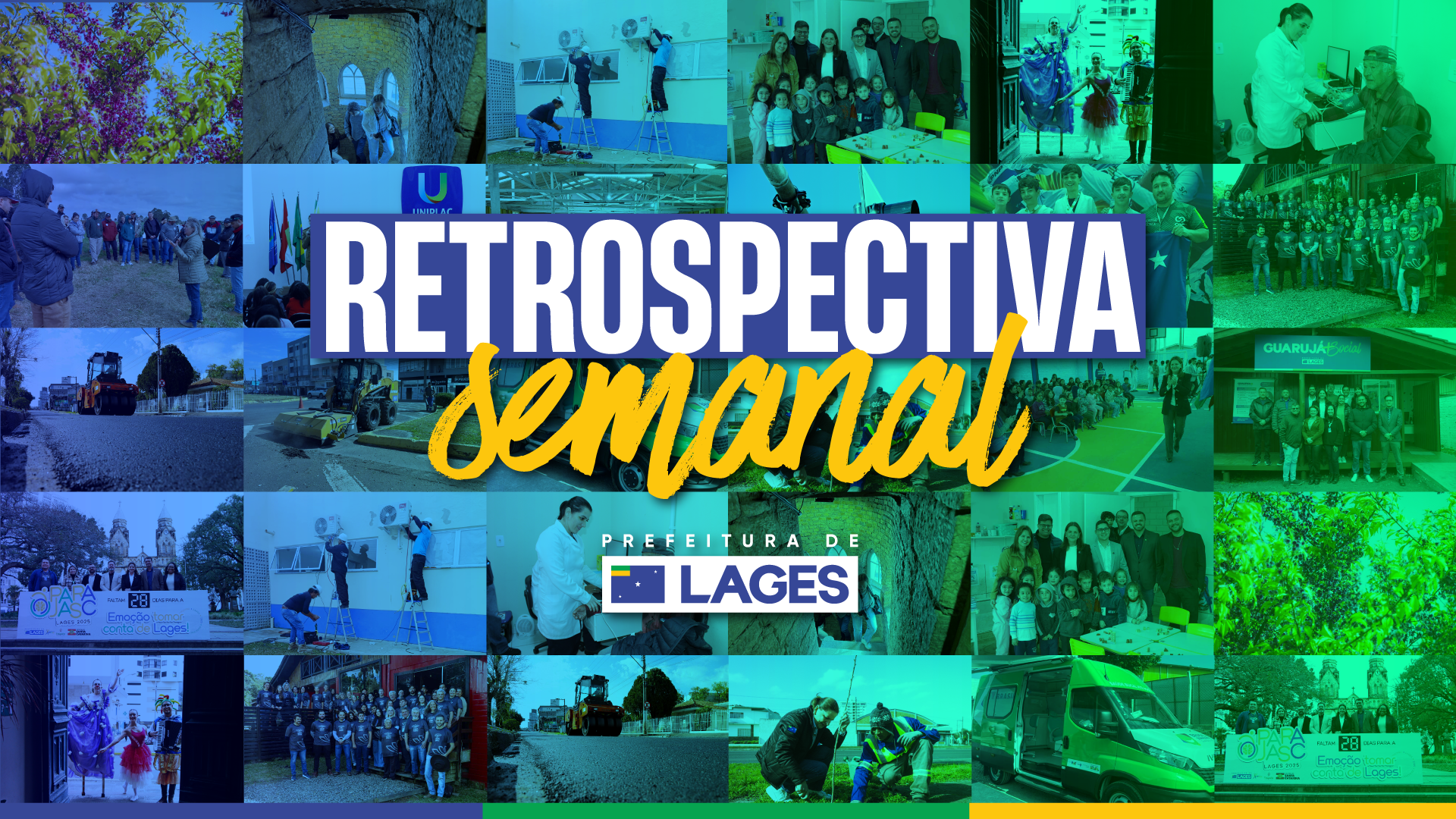 Prefeitura de Lages Retrospectiva Semanal: Investimentos na área da educação, ações que promovem saúde e bem-estar, reabertura da Escola de Artes, reativação do Guarujá+Social e o lançamento do Parajasc em Lages 