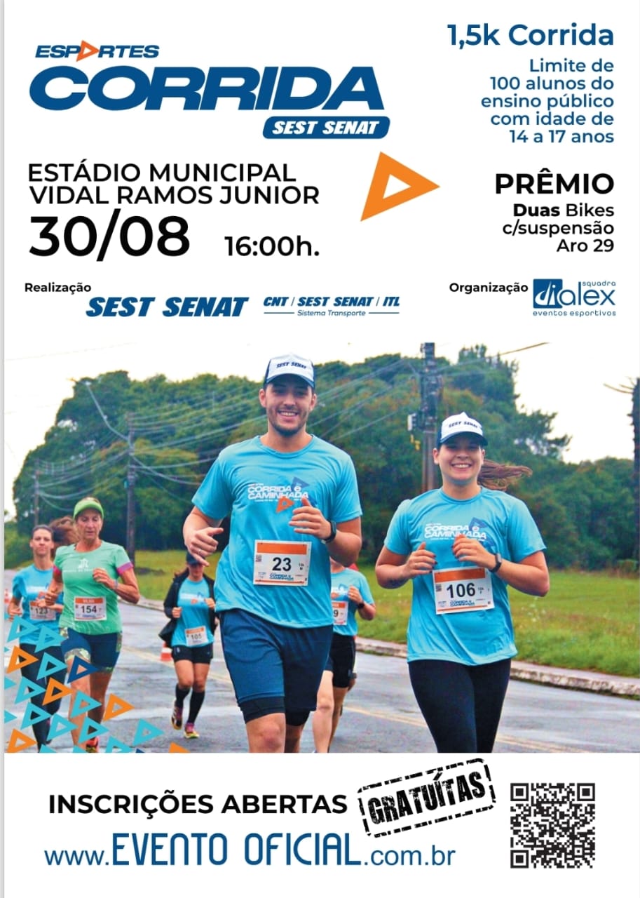 Prefeitura de Lages Circuito Sest Senat de Corrida terá bicicletas aro 29 como prêmio