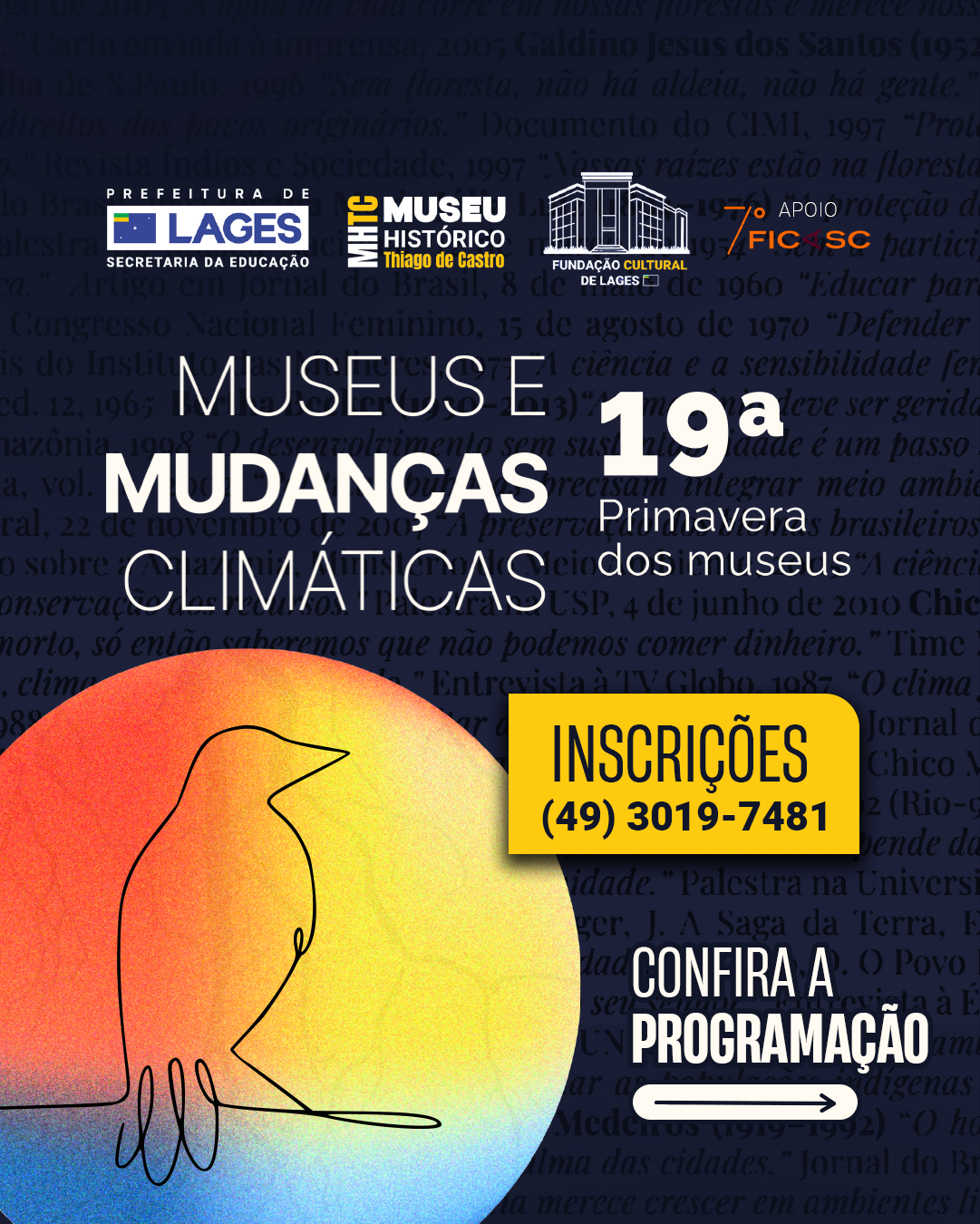 Prefeitura de Lages Lages lança sua 19ª Semana Primavera de Museus 