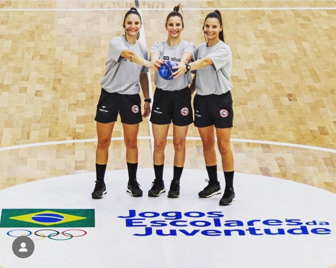 Prefeitura de Lages Trigêmeas lageanas brilham na arbitragem do handebol