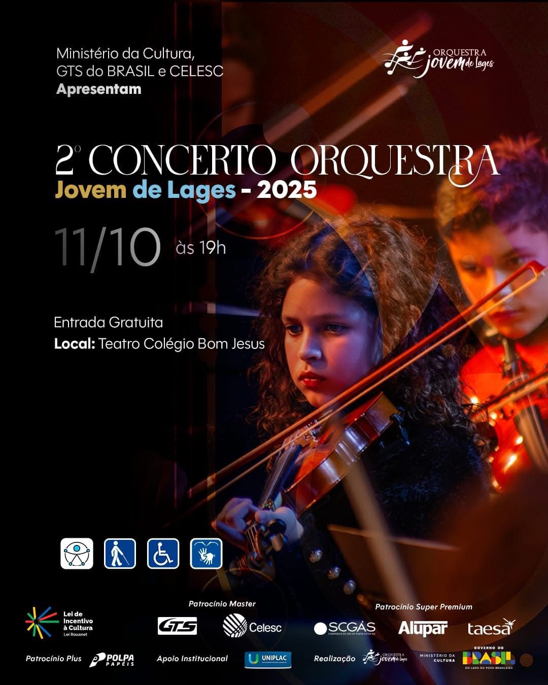 Prefeitura de Lages Orquestra Jovem de Lages realiza concerto gratuito neste sábado