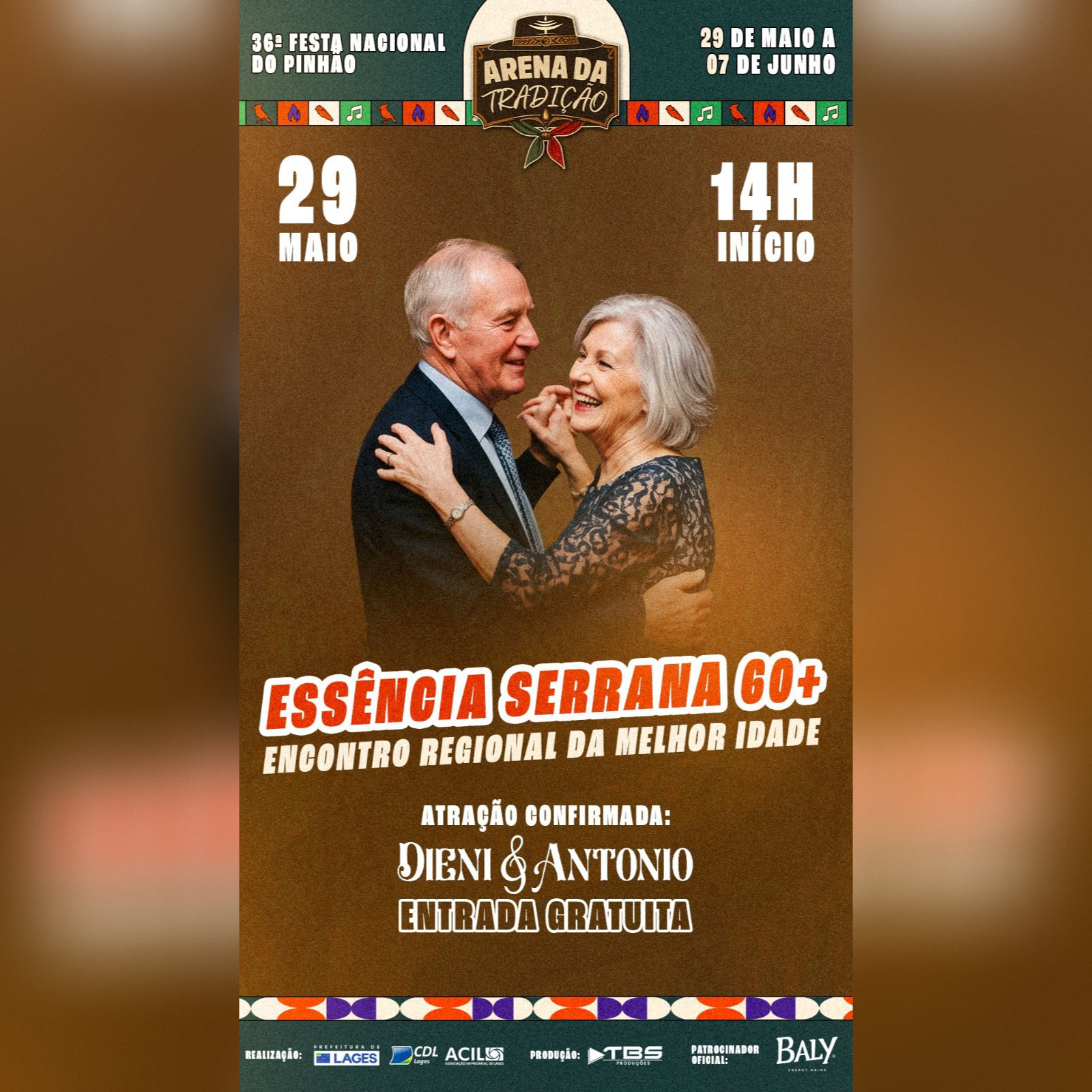 Prefeitura de Lages Essência Serrana 60+ promete integração e alegria para a melhor idade durante a 36ª Festa Nacional do Pinhão