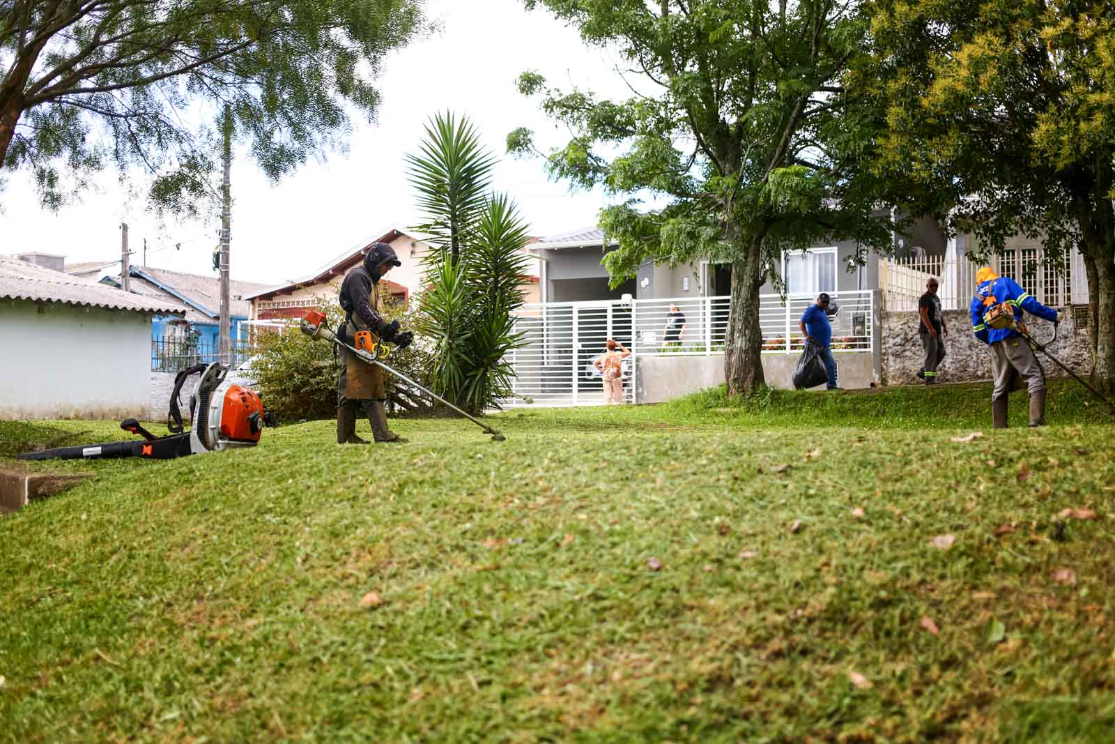 Prefeitura de Lages Com altas temperaturas de verão, Prefeitura acelera cortes e aparas de grama pela cidade e aos poucos devolve beleza a todos os espaços ao ar livre de Lages 
