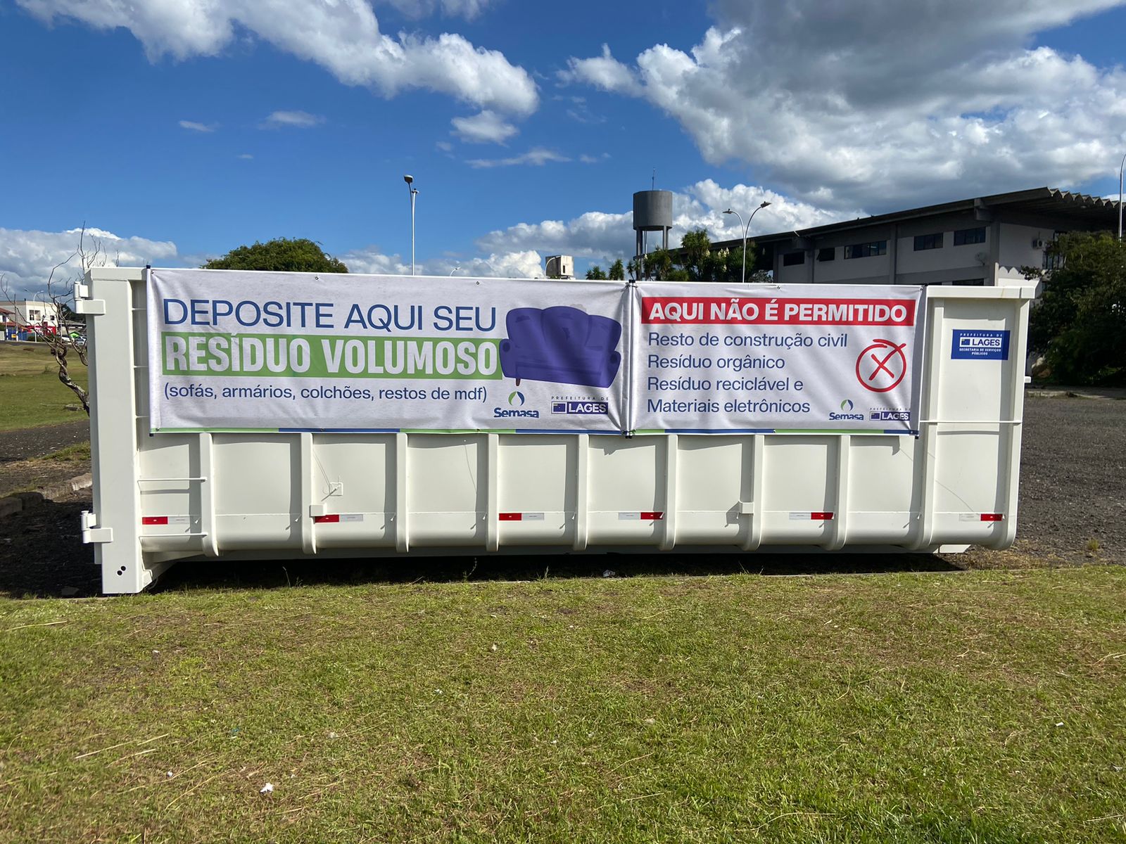 Prefeitura de Lages Semasa disponibiliza ponto para descarte de lixo volumoso