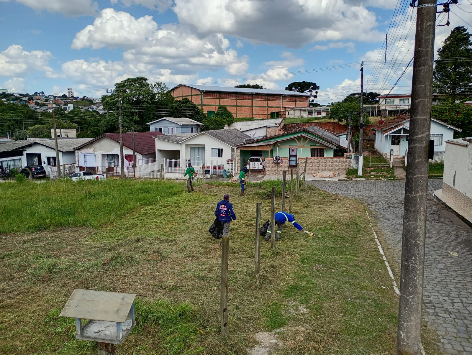 Prefeitura de Lages Roçada e limpeza intensificam cuidados em unidades de ensino e no Bairro Petrópolis