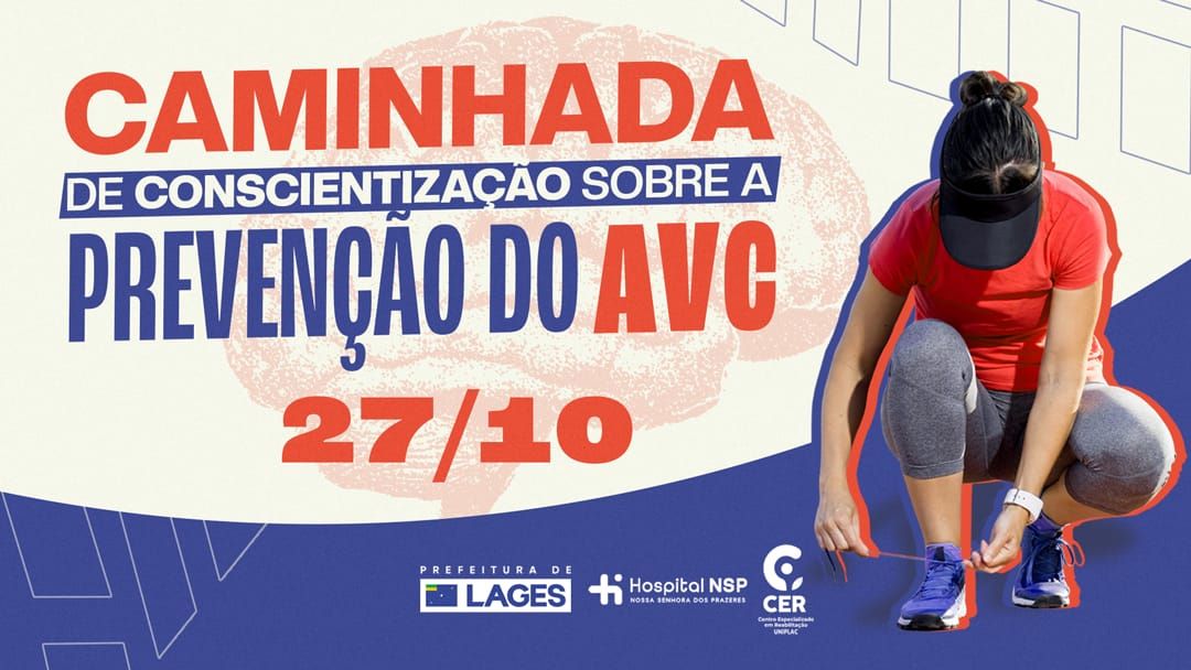 Prefeitura de Lages Lages promove caminhada pela vida para conscientizar sobre a prevenção ao AVC