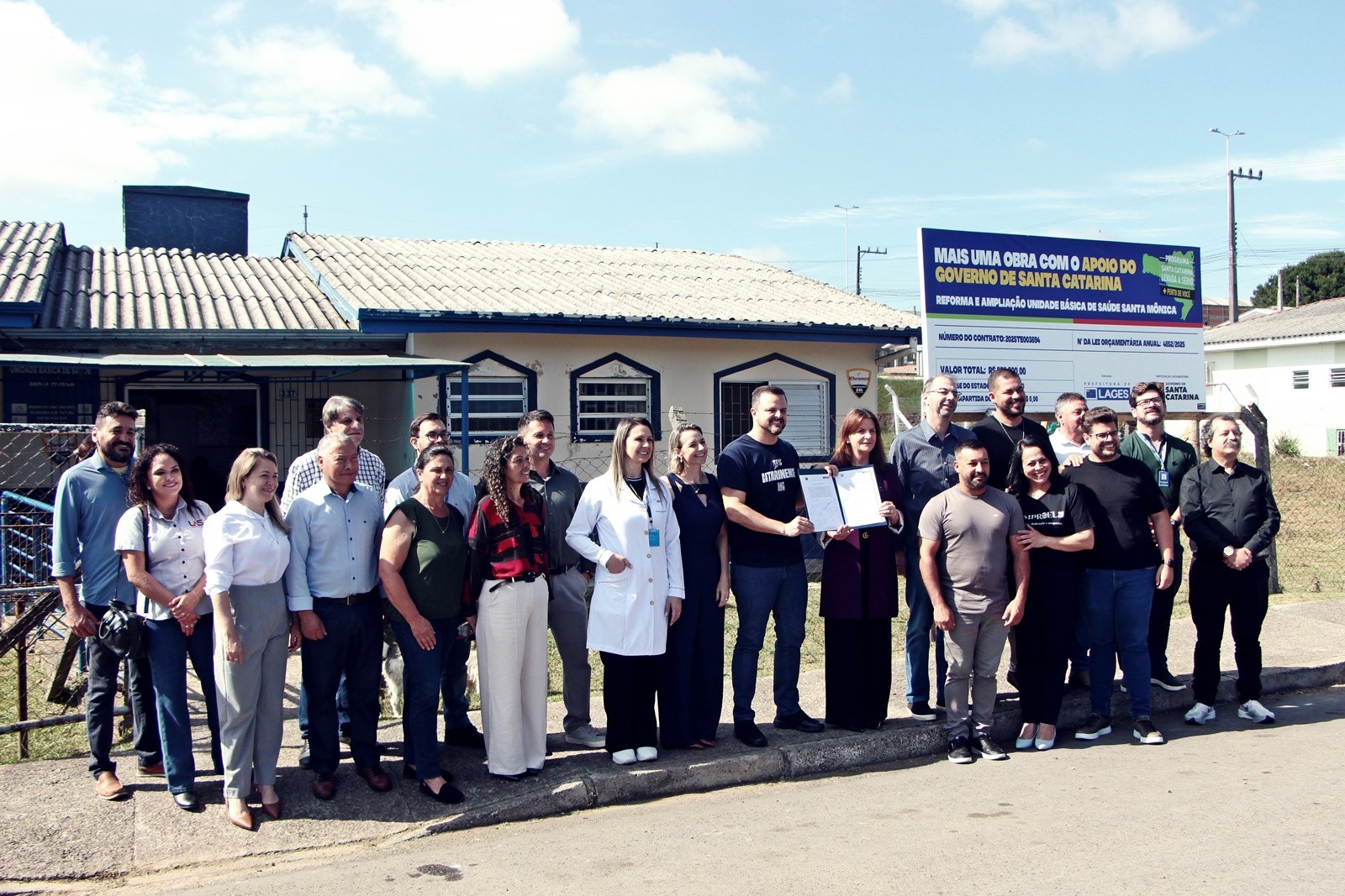 Prefeitura de Lages Santa Mônica recebe ampliação de Unidade Básica de Saúde e nova Capela Mortuária para atender comunidade