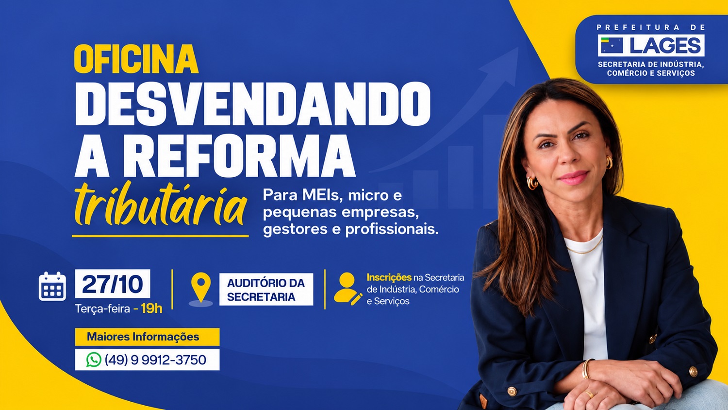 Prefeitura de Lages  Prefeitura de Lages e Sebrae promovem oficina sobre Reforma Tributária nesta terça-feira (27 de outubro)
