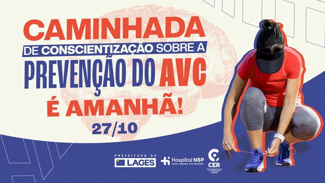 Prefeitura de Lages Lages vai às ruas nesta terça-feira para conscientizar comunidade sobre prevenção ao AVC