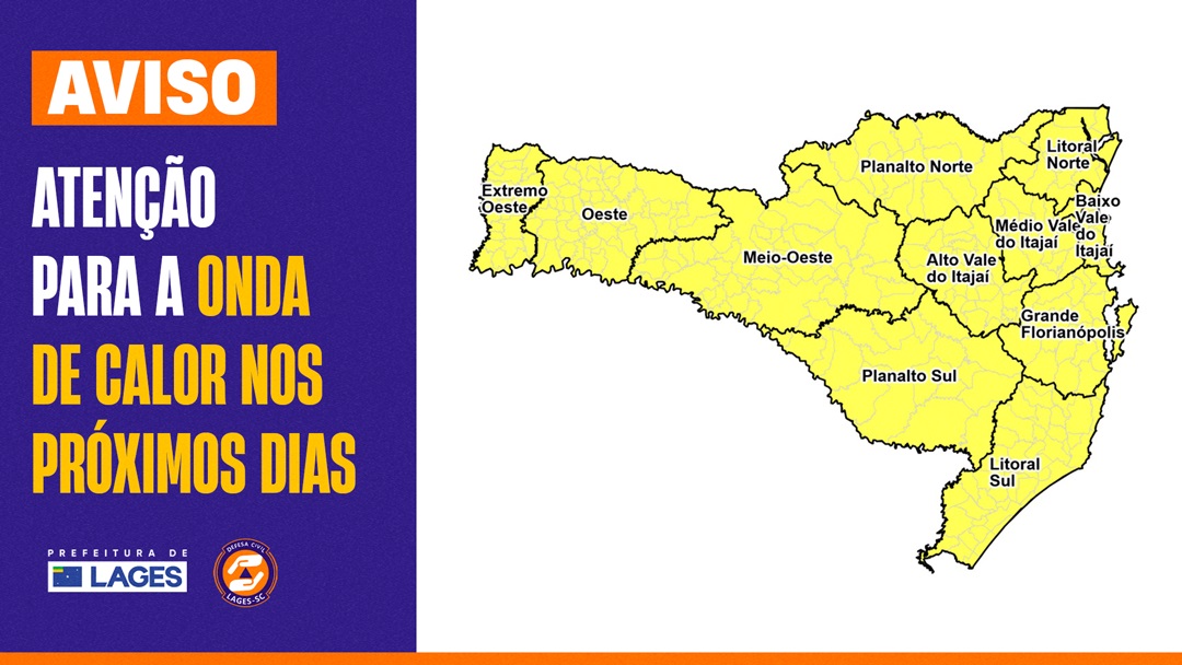 Prefeitura de Lages Prefeitura de Lages chama atenção para onda de calor dos próximos dias